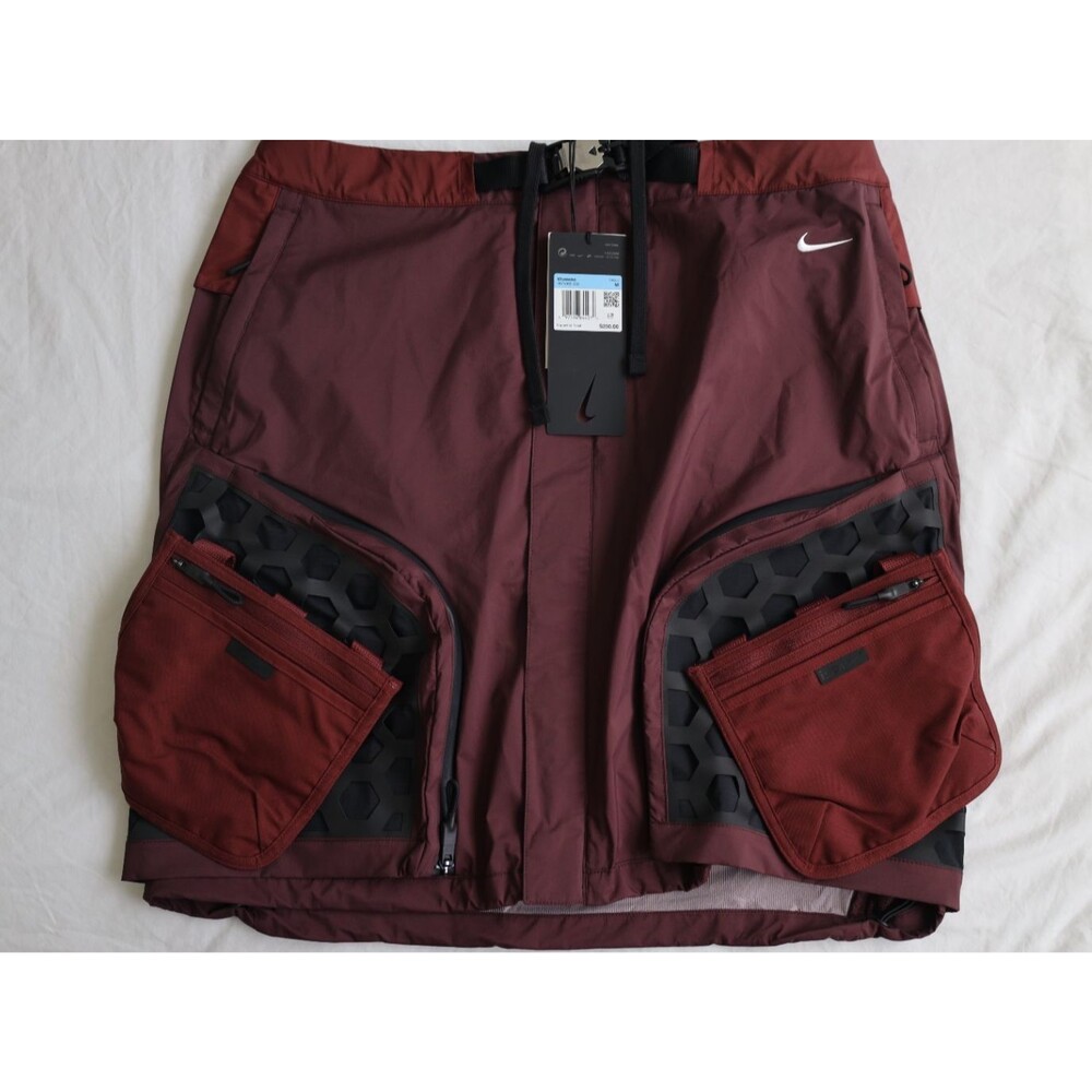 Nike ISPA NRG Mille Utility Skirt Womens M Burgundy Red Black NWT HM5009-652